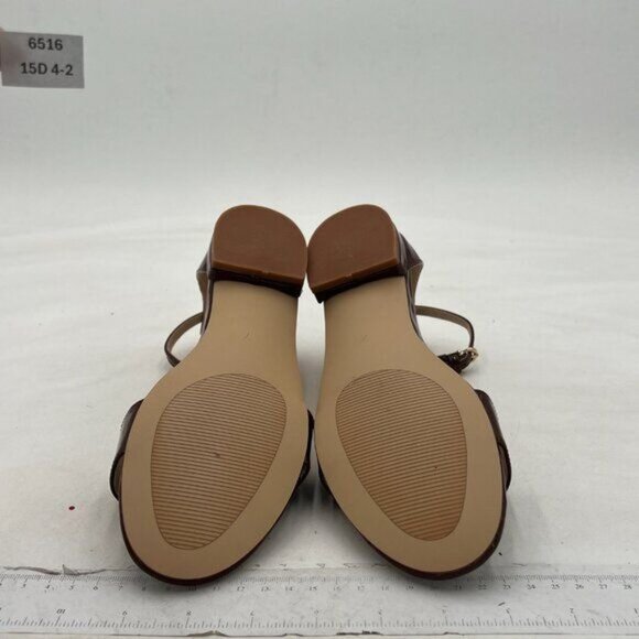 YDN Womens Chic Block Low Heel Sandals Open Toe Ankle Strap Patent Comfortable - Picture 7 of 8